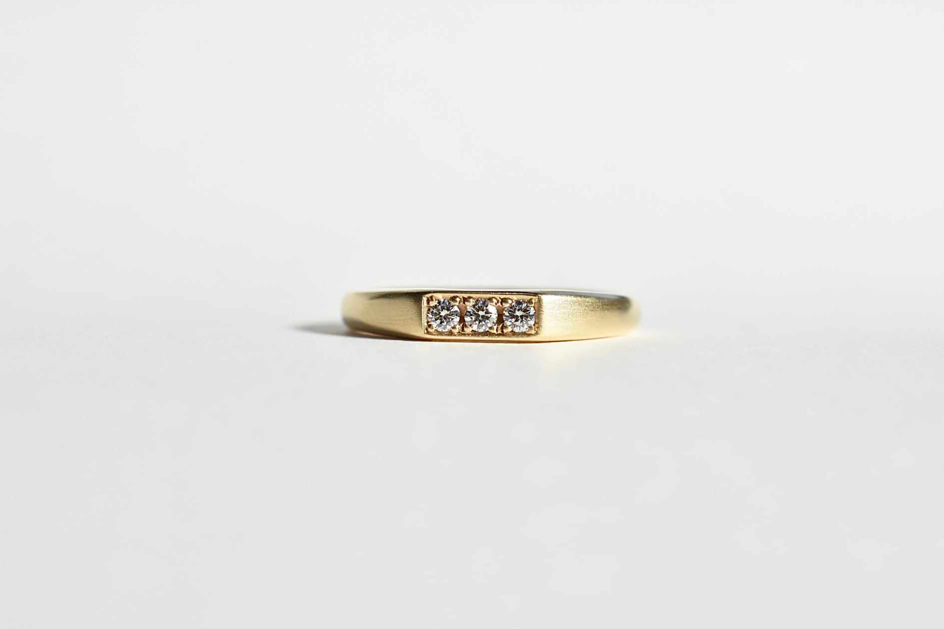 印台 ダイヤモンドリング 0.08ct / K18YG