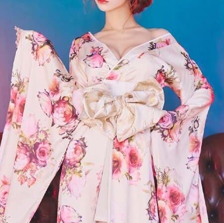 浴衣 ドレス 大人 着物 花柄 花魁 コスプレ よさこい 衣装 浴衣