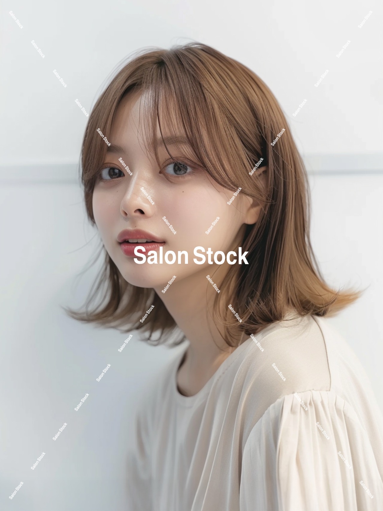 【レディース】ミディアム外ハネボブ