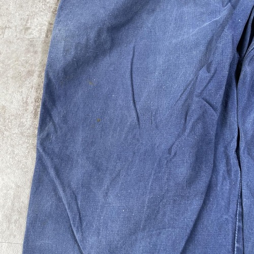 30-40s フレンチワーク Metis リネンパンツ 針式シンチ W34 詳細写真9