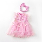 ひらひら蝶々のノースリチュールワンピ