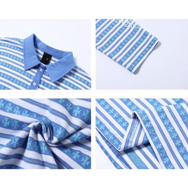 cross line polo long tee　クロスラインポロロングティー　J1697