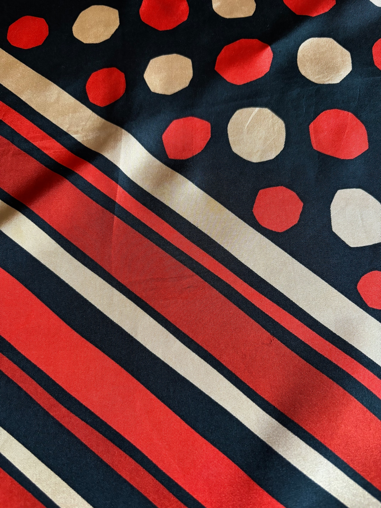 polka dot rétro silk scarf-5151-8
