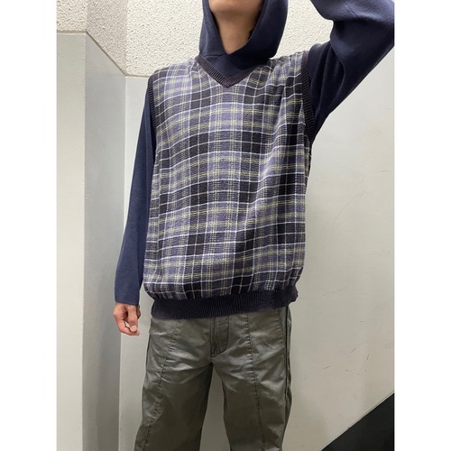00's LAND'S END コットンニットベスト
