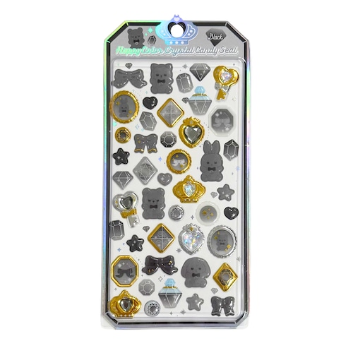 ハッピーカラークリスタルキャンディシール　ブラック