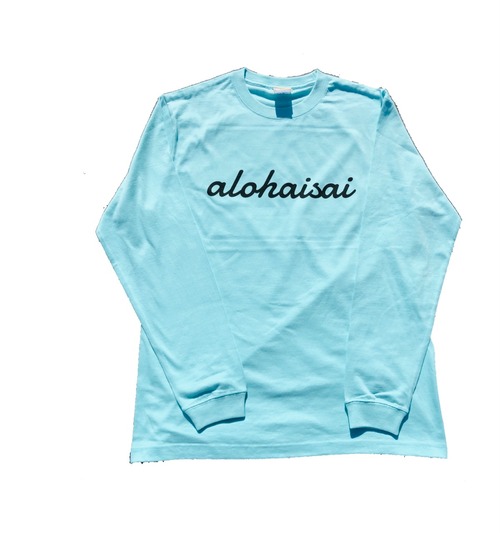 alohaisai Long Sleeve Tee シーサイドブルー(ロゴ)