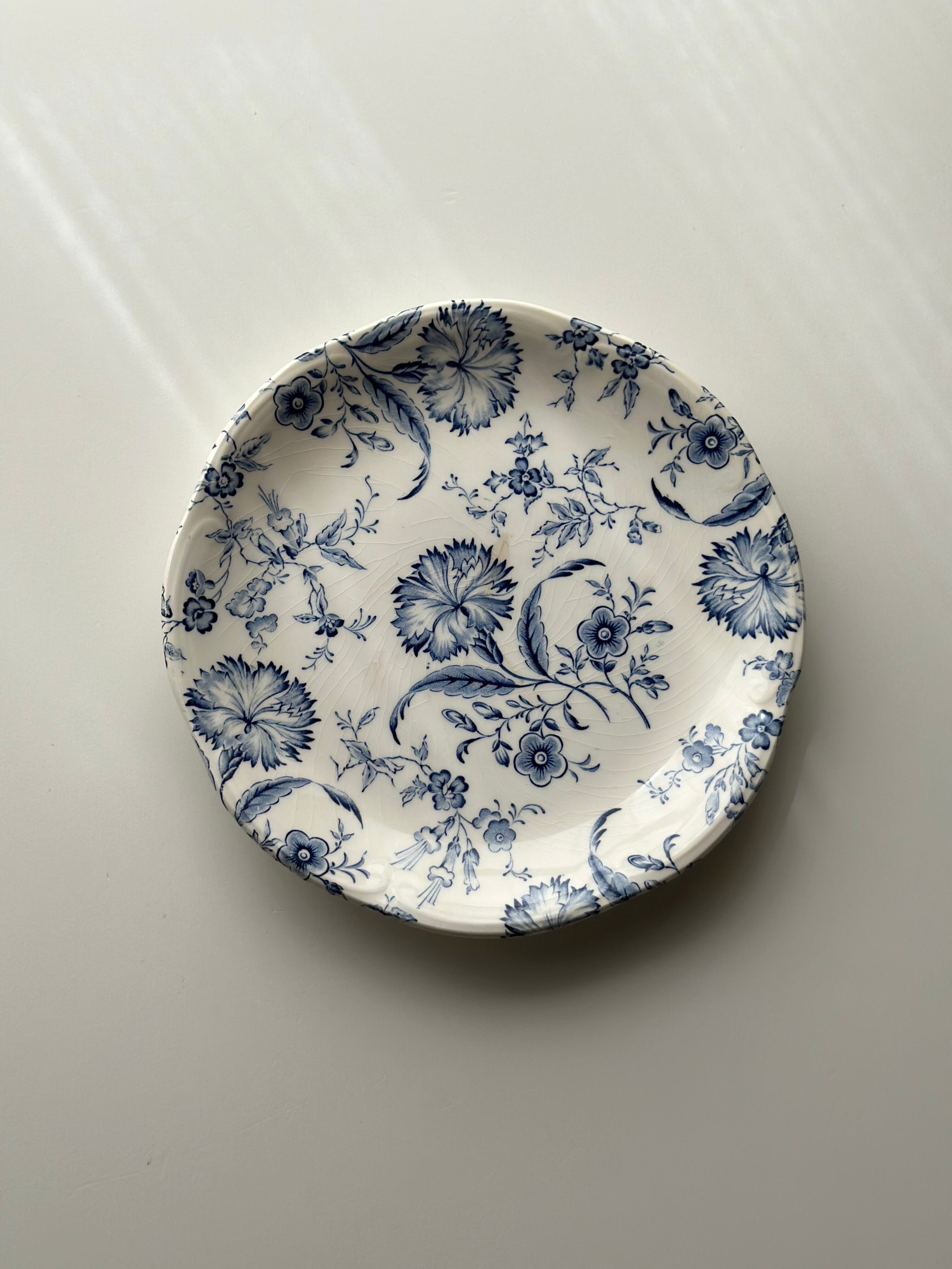 Gien ジアン / “WILD FLOWER” 青の小花のデザートプレート e | VIRON