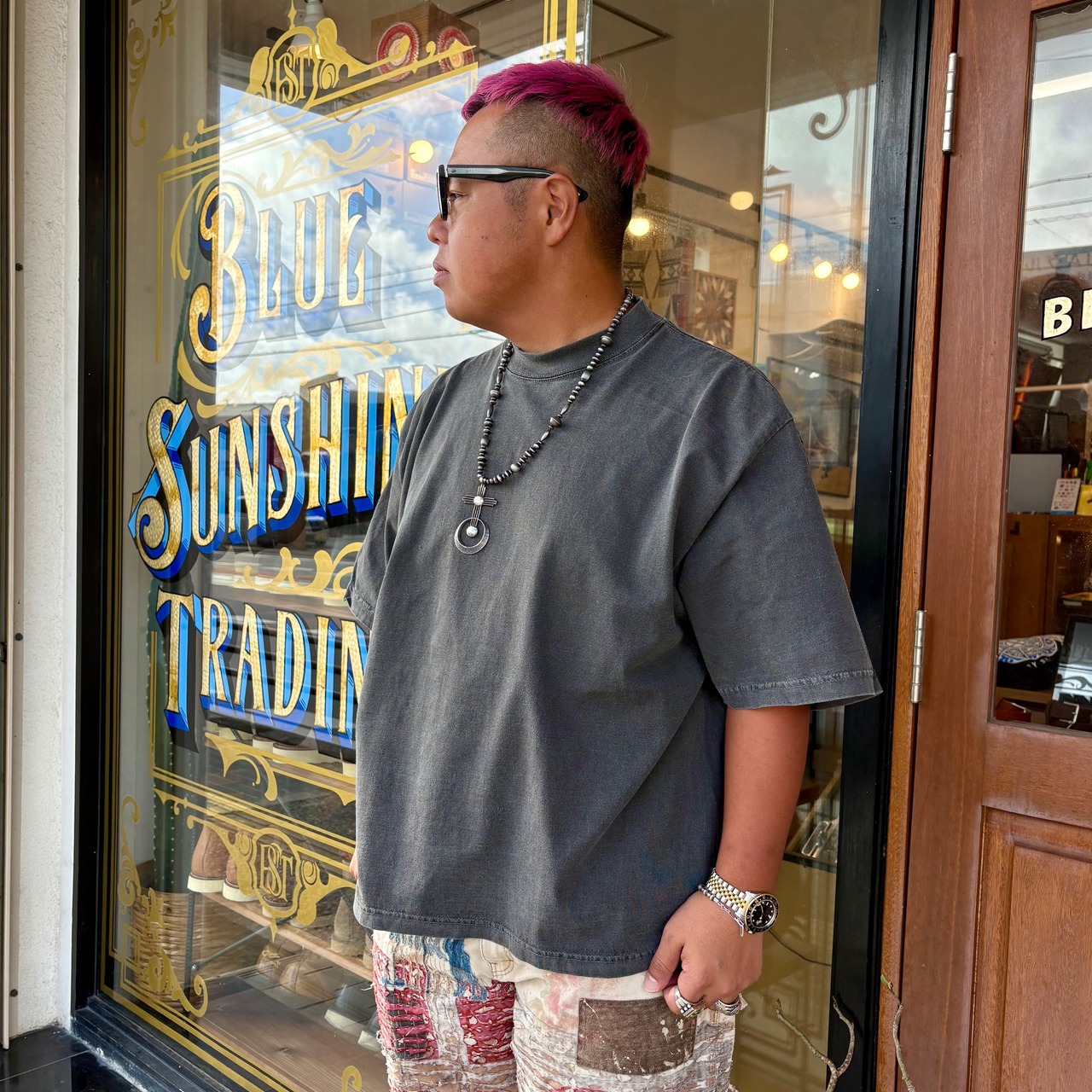 ナスングワム×リファット【Nasngwam. ×RIFATTO】SASHIKO MORNINGSTAR TEE - 5