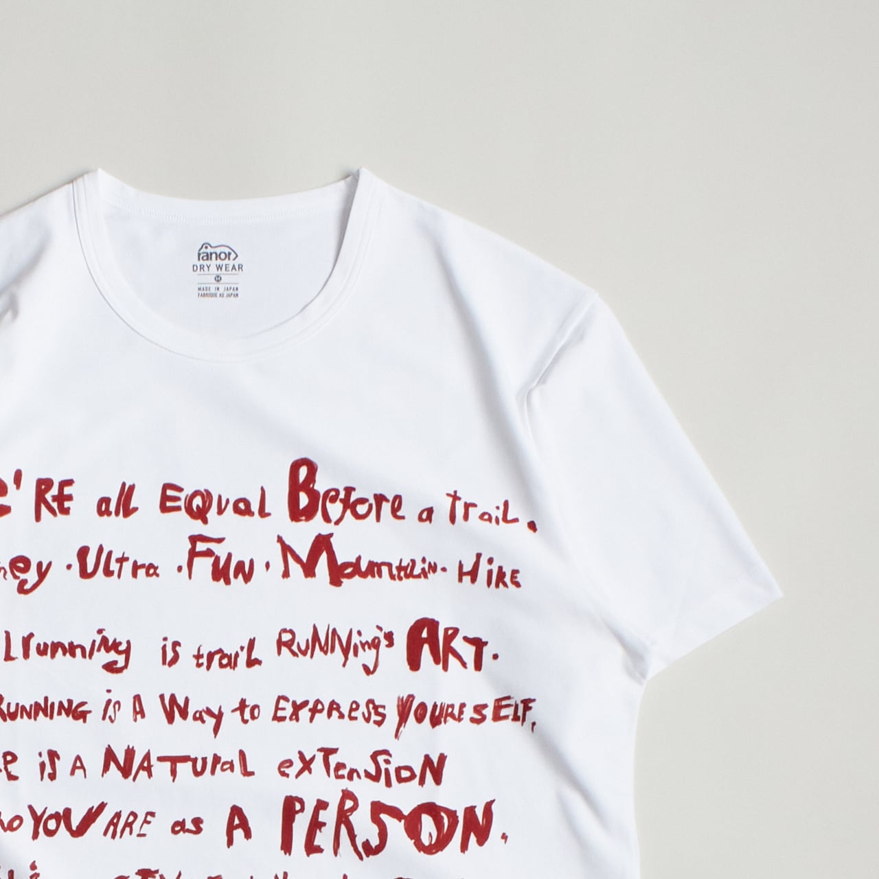 XLサイズのみ ranor （ラナー ）MHL T-SHIRT -WHITE×RED メンズ