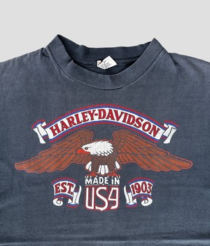 -Harley Davidson- Vintage 70-80s L Eagle Print T-shirt made in USA