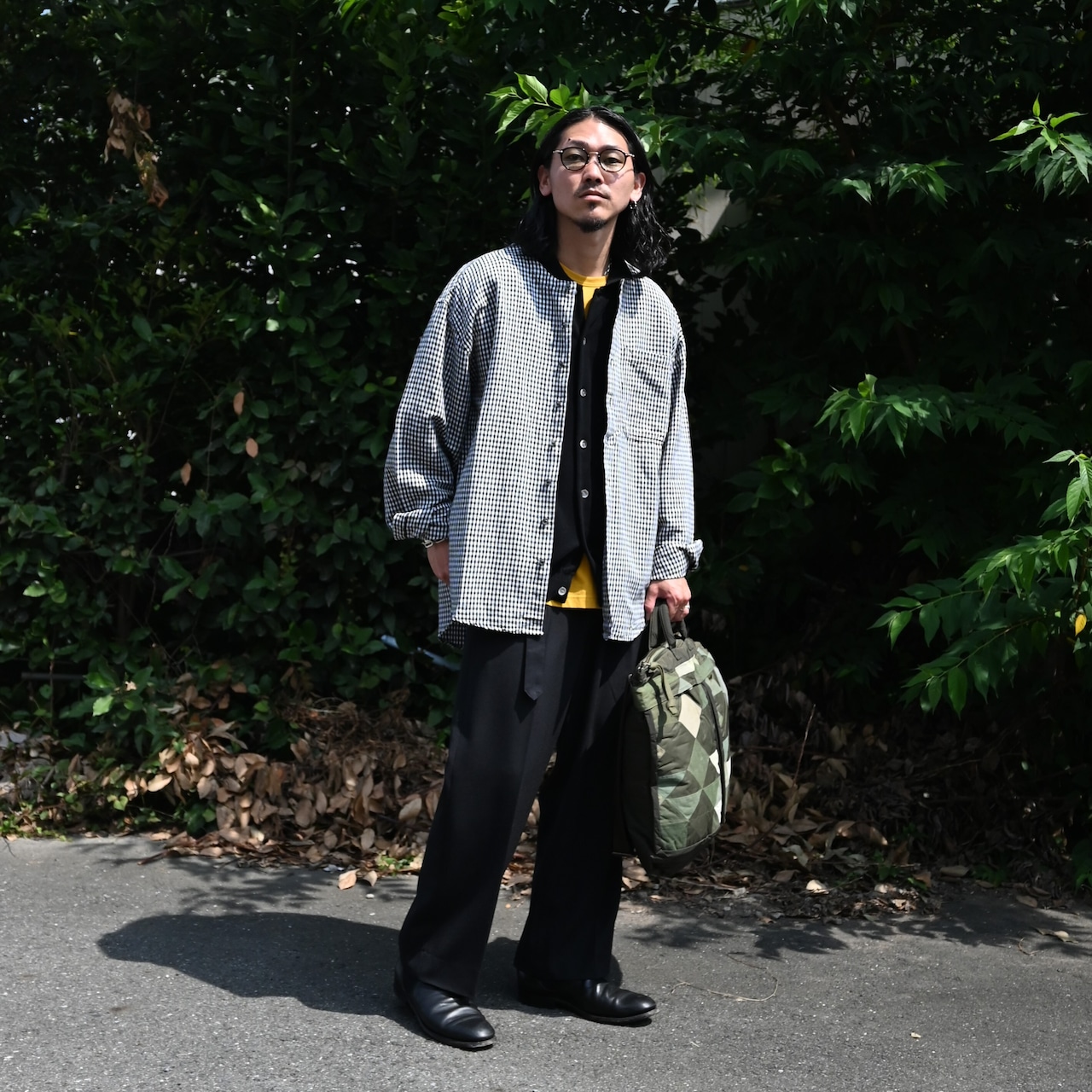 SHIRT6(グーチギンガムチェックロングスリーブシャツデッドストック)