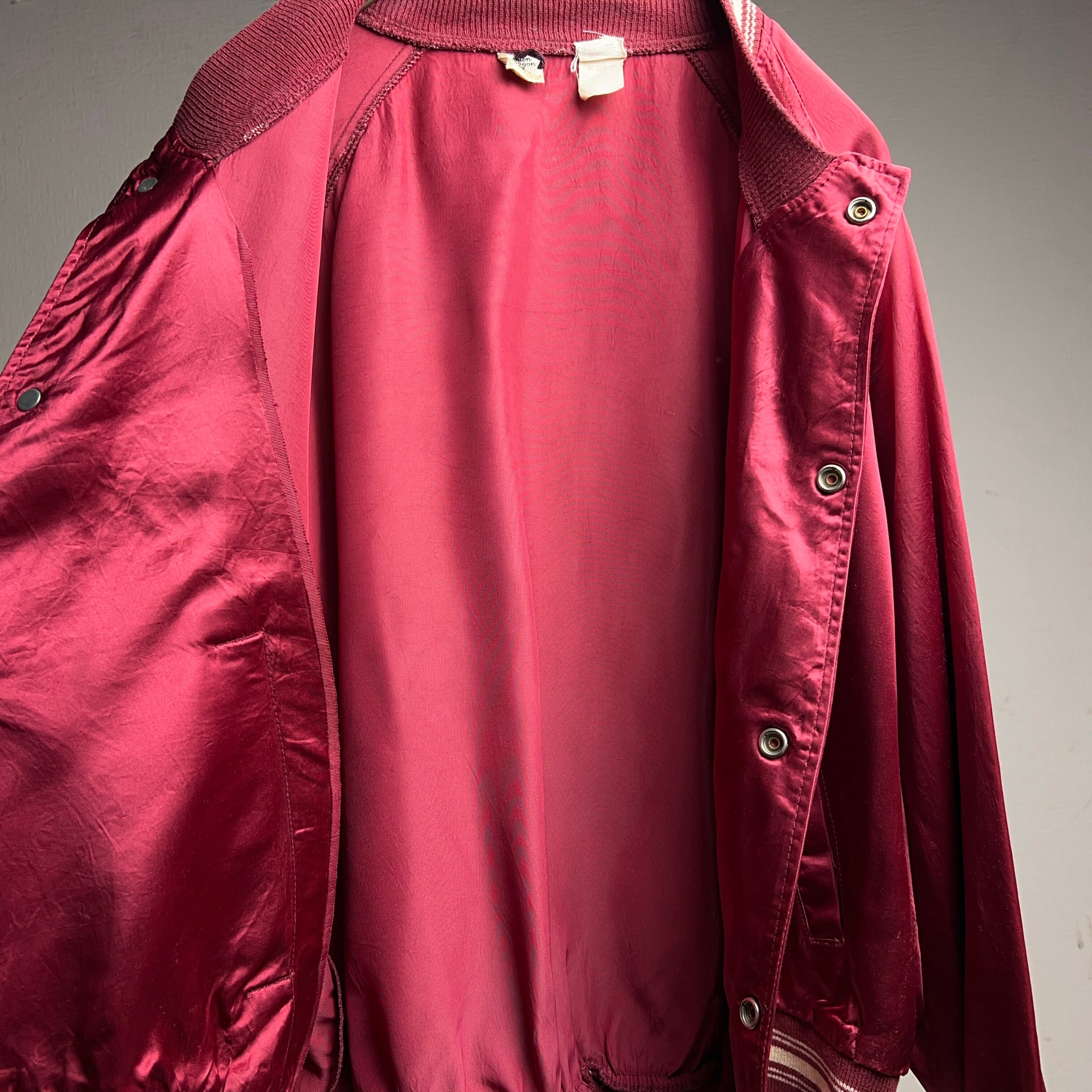 1960's SATIN STADIUM JACKET 60年代 サテン スタジャン リブ