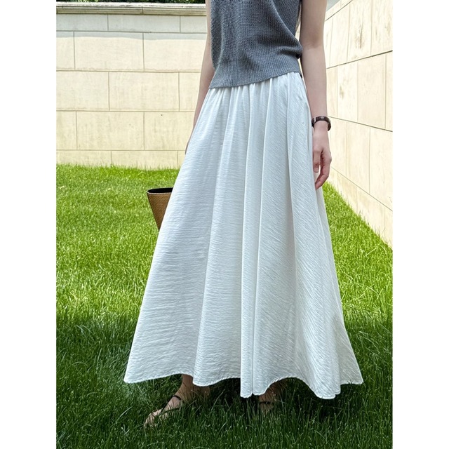 フレア　ロングスカート ウエストゴム  00098