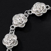 かわいい お花柄 ホワイト ブレスレット