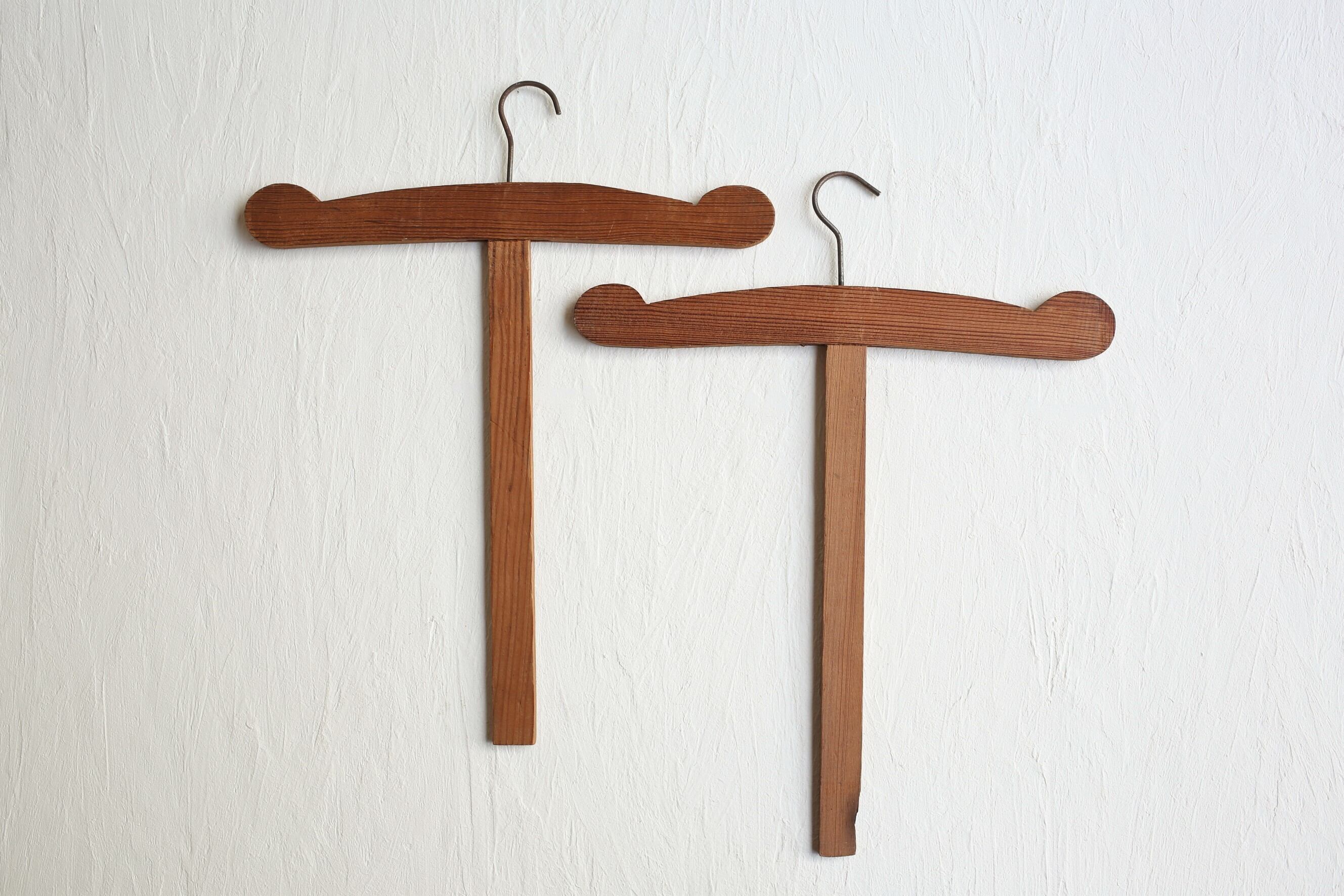 十字架の形の木製ハンガー 無垢 フランスヴィンテージ アンティーク-
