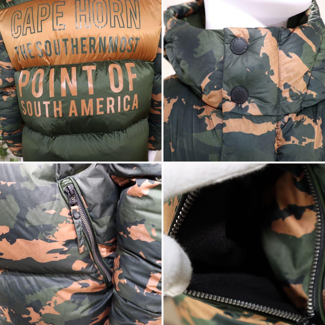 冬用ゴルフウェア ホーンガーメント カモフラージュダウンジャケット