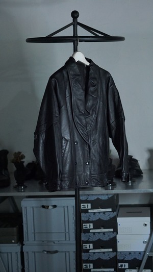 LEATHER DOUBLE BLEASTED JACKET