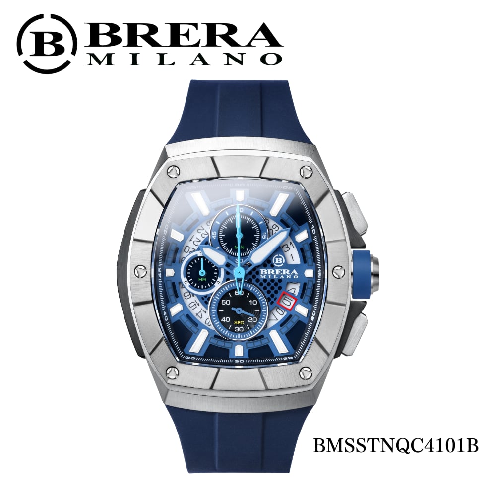 超美品　Dellalo Milano BRERA MILANO SUPERSPORTIVO TONNEAU QUARTZ CHRONOGRAPH