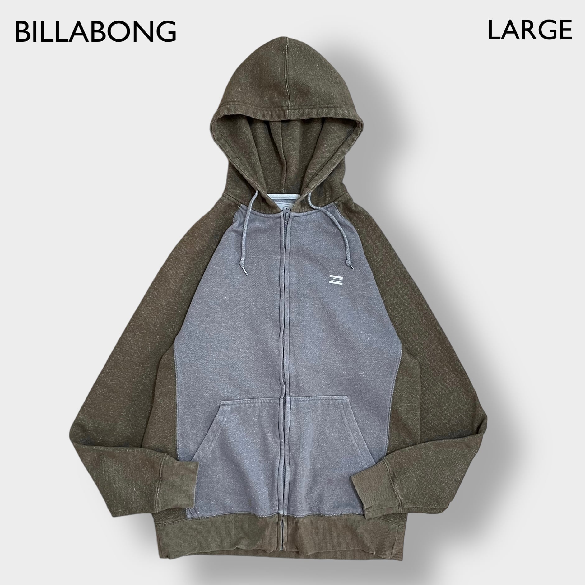 BILLABONG ジップアップ パーカー スウェット フーディー バイカラー ...