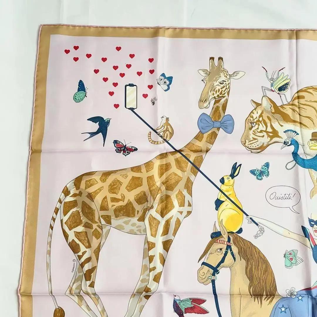 HERMES 大判スカーフ カレ90 STORY ピンク 2022SS | Swal vintage 