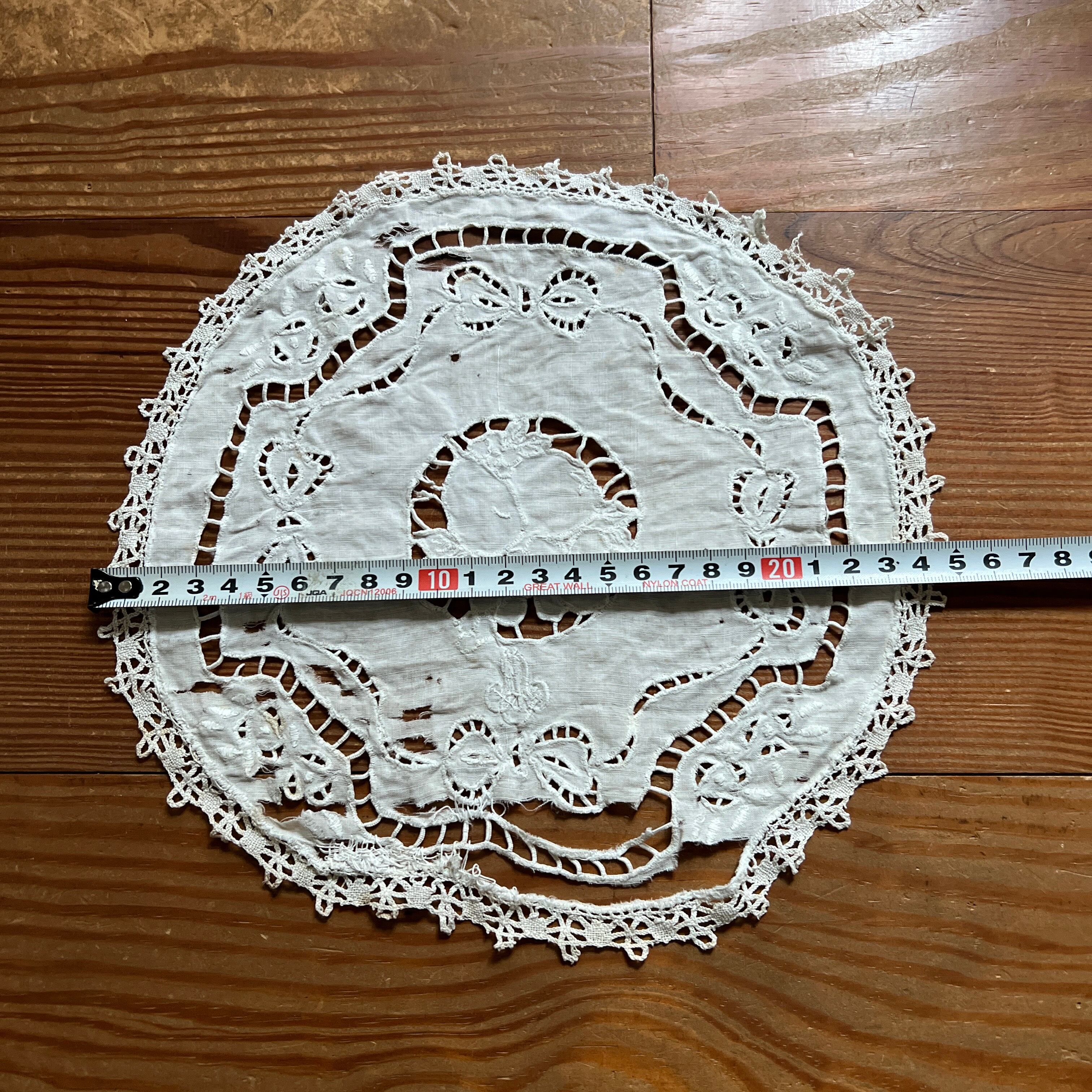 古いレース(F)ドイリー フランスアンティーク ヴィンテージ