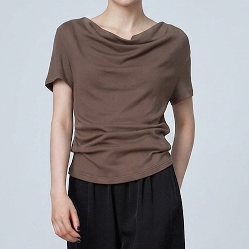 Drape compact t-shirt A00229