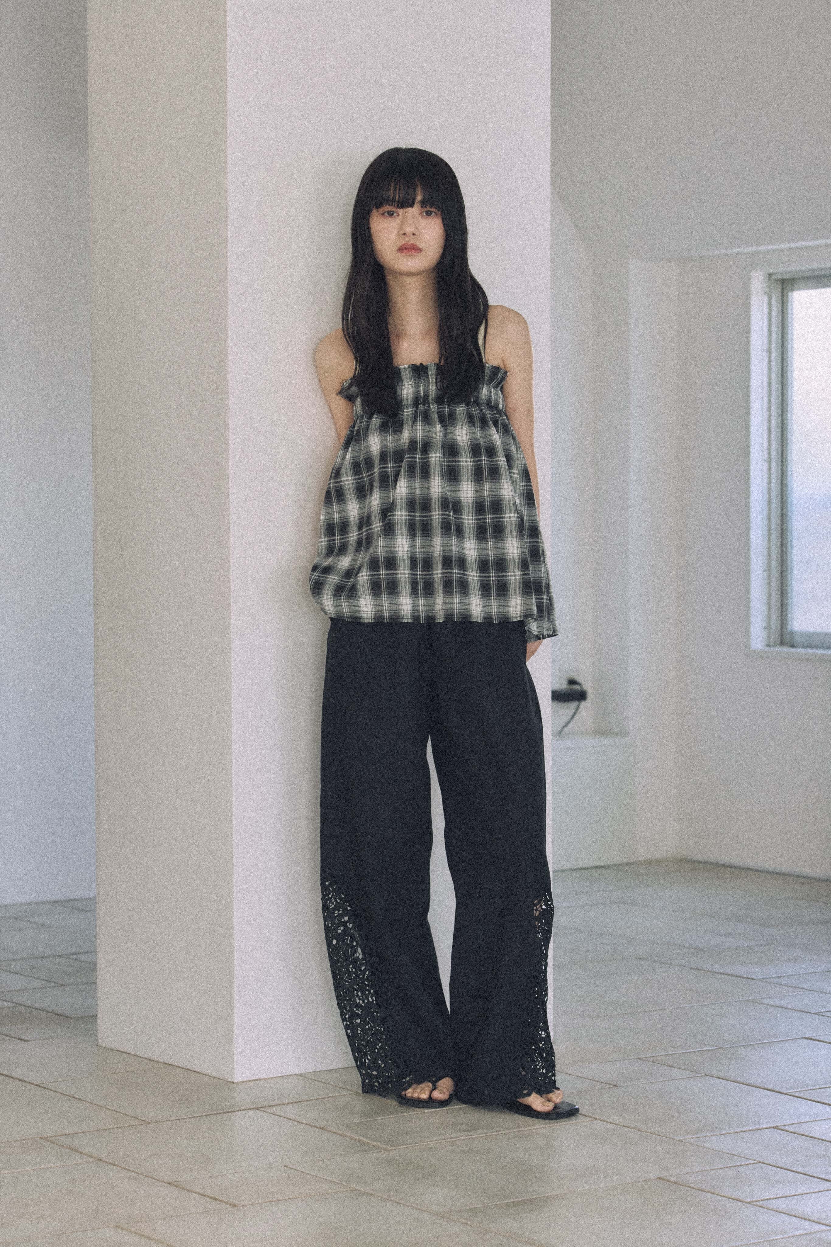 DU260519 Check Bustier 【set up可】 | dium.