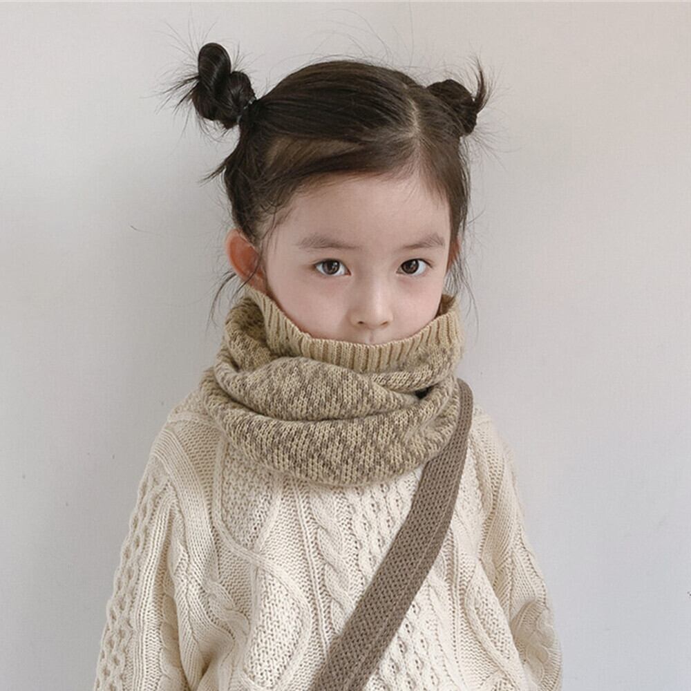 【BABY&KID】菱形ORチェック柄ニットスヌード 全5色