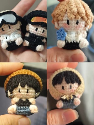 『Miniぐるみ』　編みぐるみ　イゲマジャ　ジョングク　テテ　ジミン