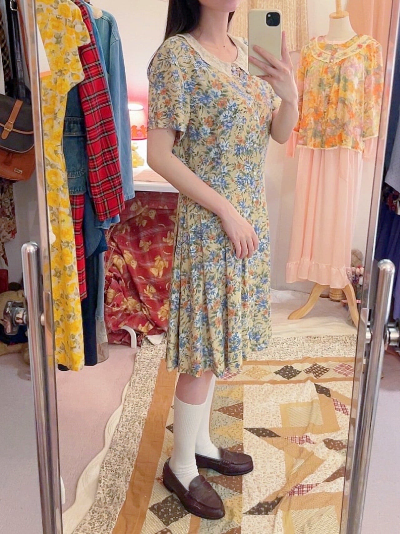 KEITH / lace collar flower one-piece