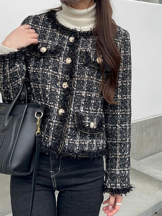 elegance tweed coat