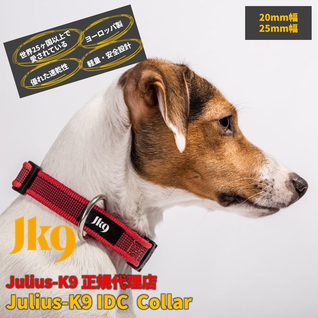 【日本総代理店直営店】【Julius-K9】ユリウスケーナイン・ＩＤＣカラー 【20㎜幅/25㎜幅】