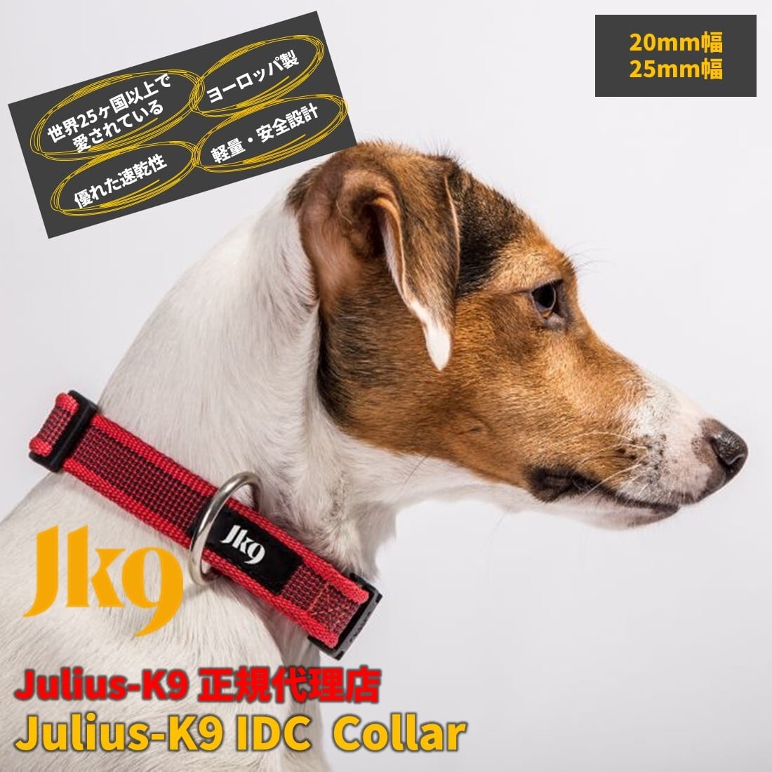 【日本総代理店直営店】【Julius-K9】ユリウスケーナイン・IDCカラー 【20㎜幅/25㎜幅】