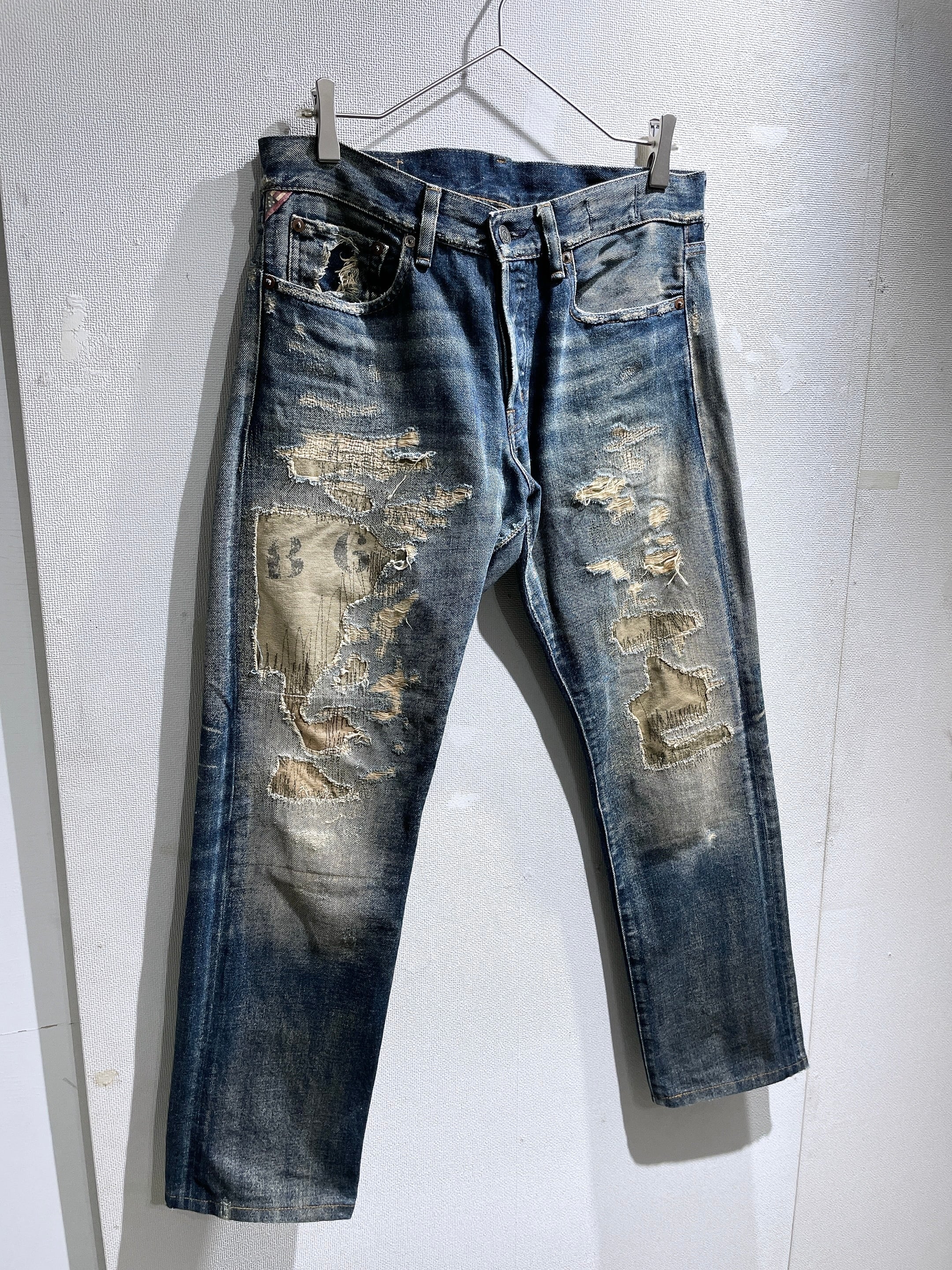 ” Denim & Supply Ralph Lauren ” Special Rag processing Denim pants