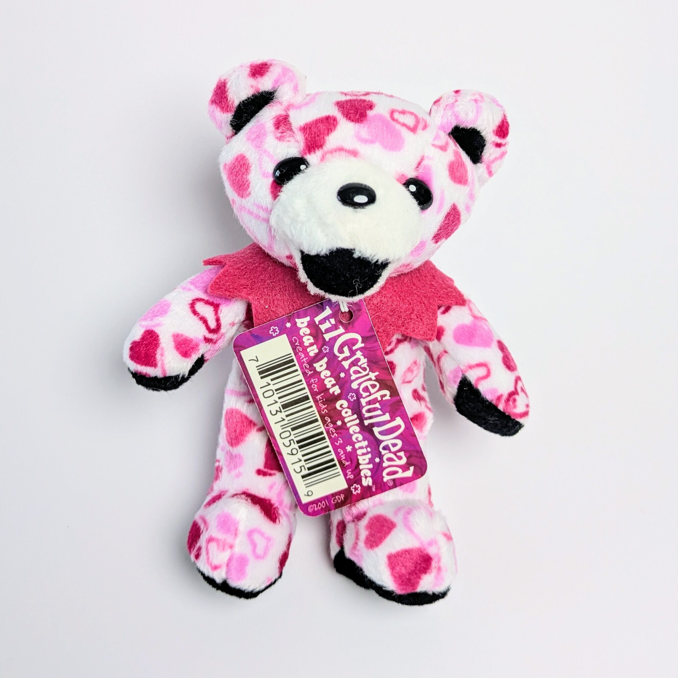 ☆DEADSTOCK / VINTAGE☆ 2001年製【 Grateful Dead(グレイトフルデッド)】5inch 5インチ / Bean Bear ビーンベア / ハート柄 / シリーズA / ベロなし 舌なし  / Lil Love リル・ラブ / 日本限定 JAPAN LIMITED〚アメリカン雑貨 アメトイ〛