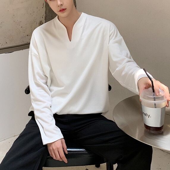 キーネックロングスリーブプルオーバー 2color MTO0403