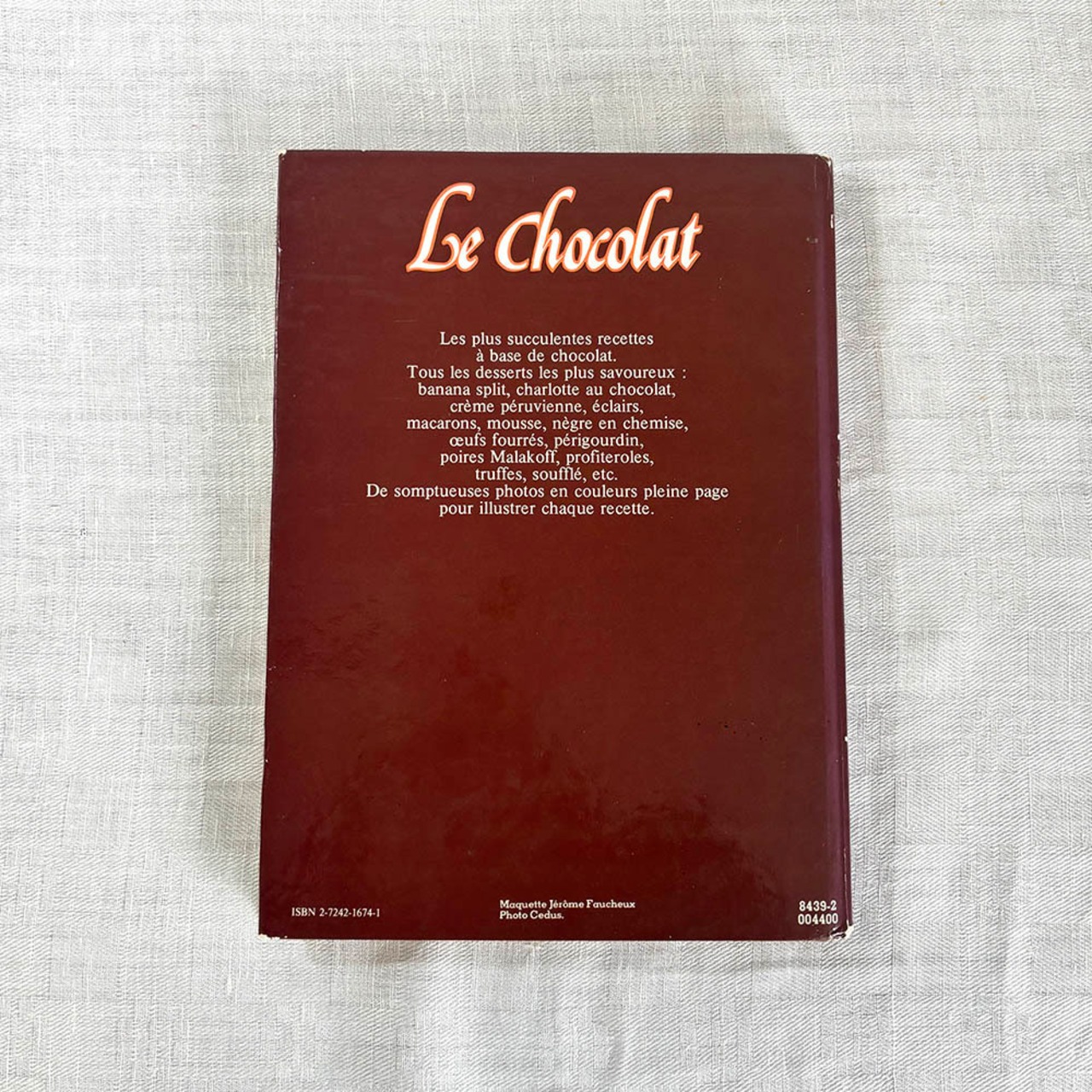 フランス古本　レシピ本　チョコレート　Le Chocolat　チョコレート菓子　12pser14-2