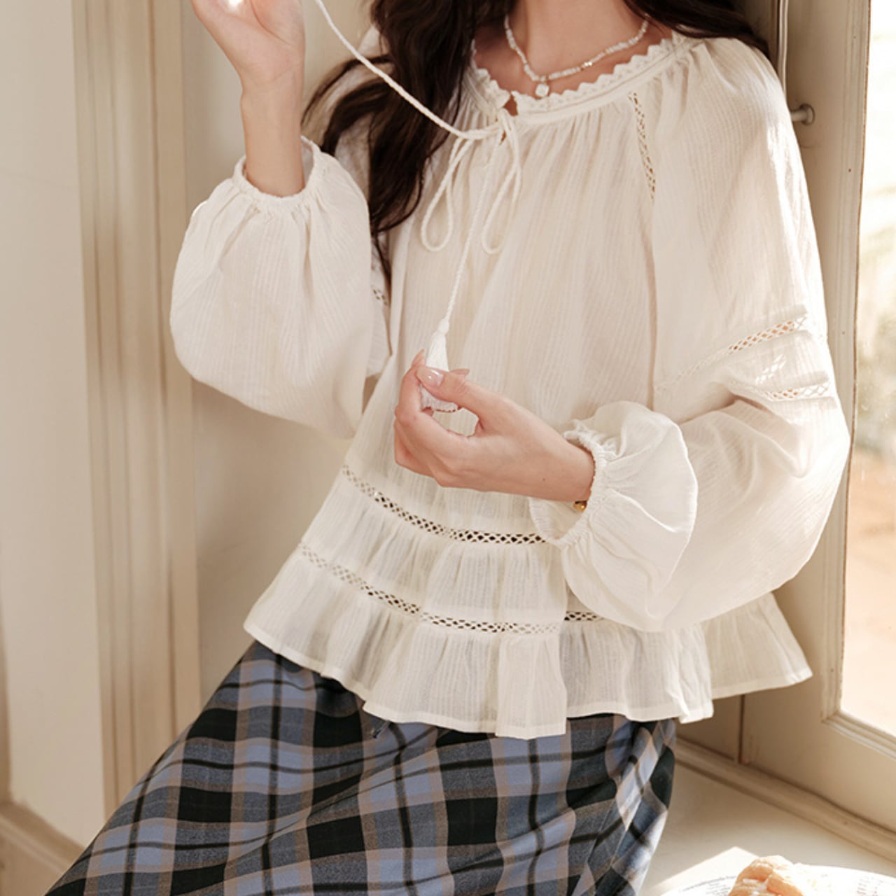 Whisper Lace Blouse R0181
