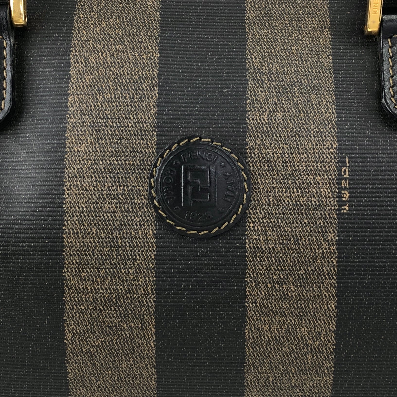 FENDI フェンディ ペカン ショルダーバッグ ブラウン PVC レザー 2way