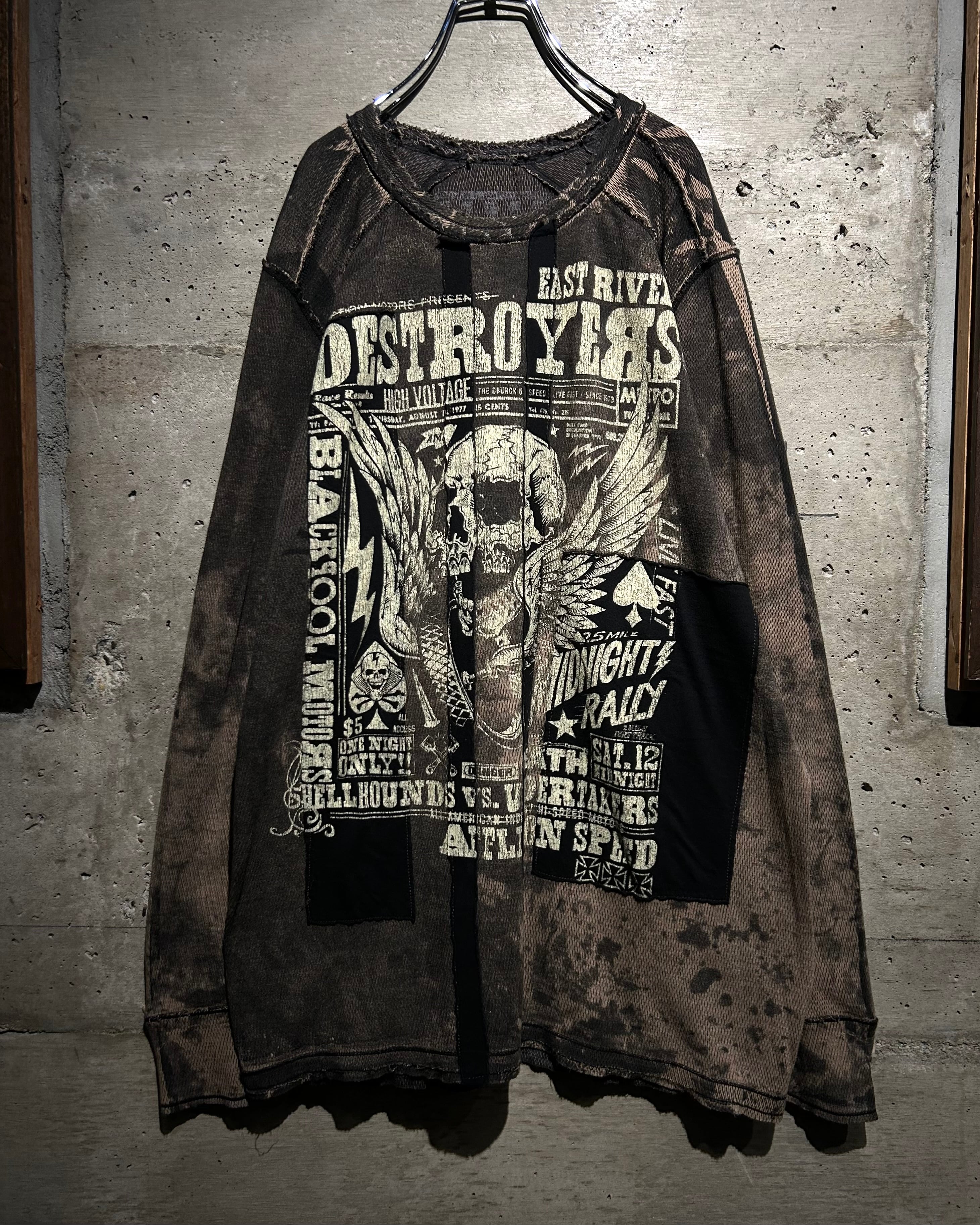【値下げ不可】古着 LLICA XL Caka】“Affliction” Reversible Graphic Long Sleeve Shirts | Caka