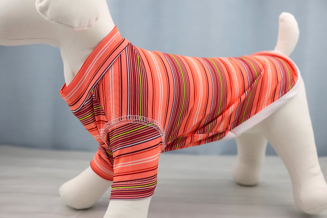 【SALE】ボーダーラッシュガード S ~ 2XL 2color / 犬服 犬の服 小型犬 中型犬 大型犬 犬用 ラッシュガード 部屋着