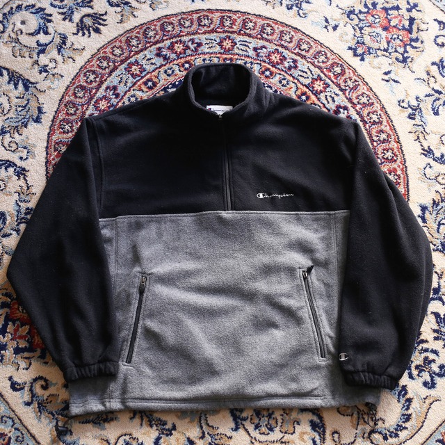 "Champion" bi-color halfzip fleece pullover