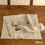 【トラネコボンボン】畑仕事の手ぬぐい「備長炭」