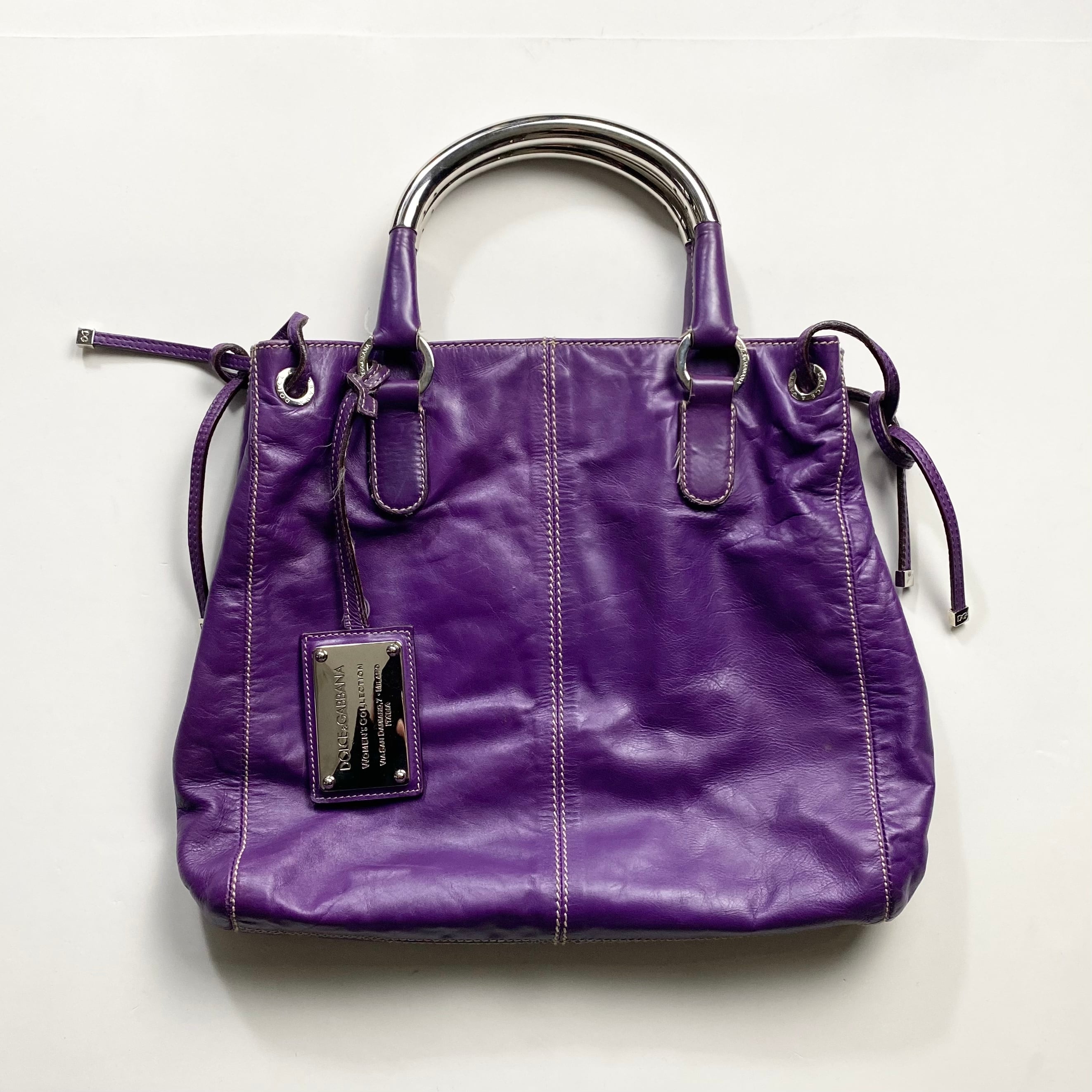DOLCE&GABBANA purple leather hand bag “miss elsie” | NOIR ONLINE