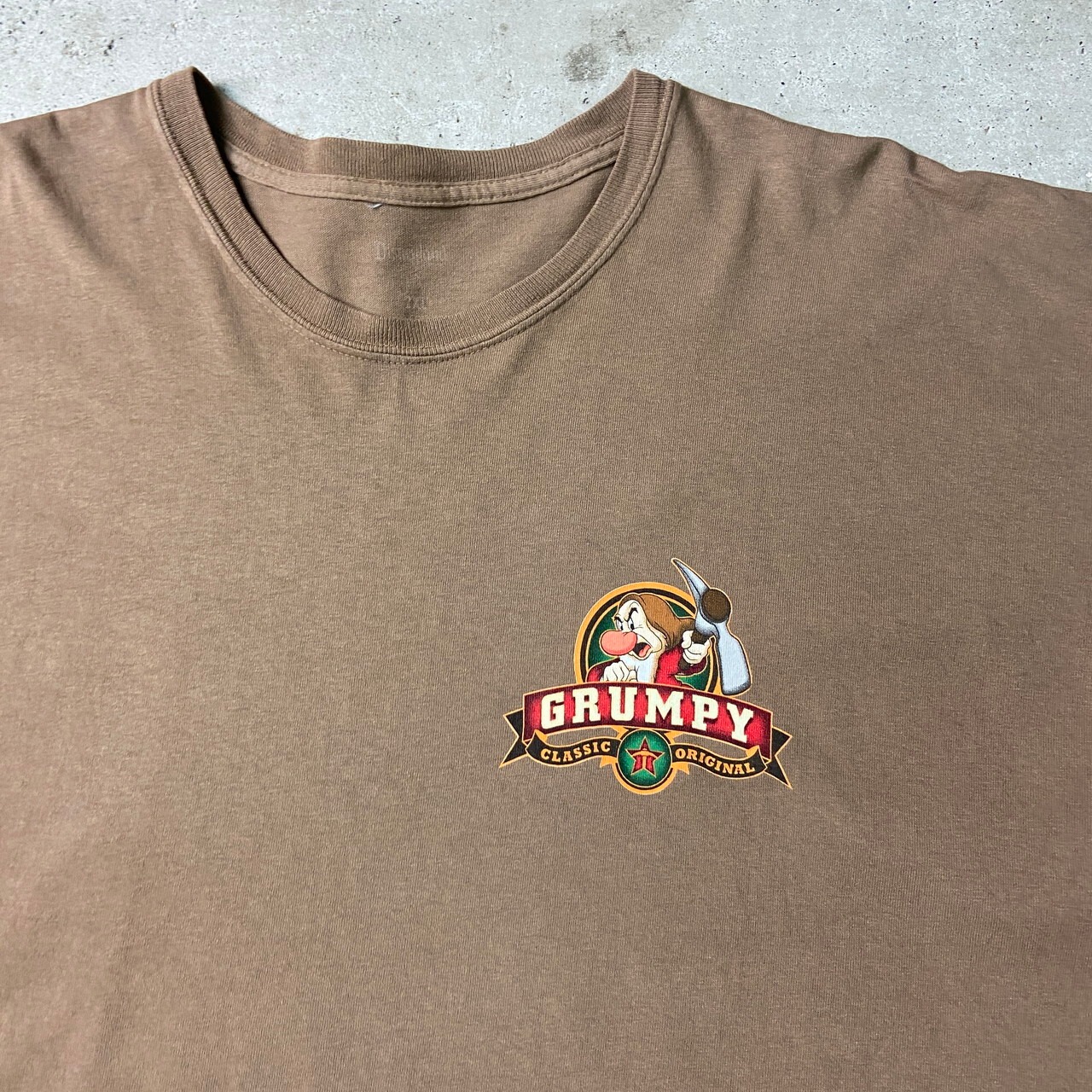 Disney GRUMPY グランピー 七人の小人 両面プリントTシャツ メンズ2XL 
