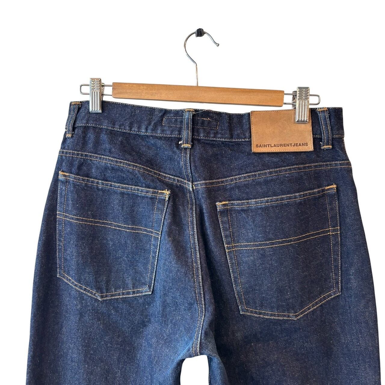 パンツ SAINT LAURENT by Hedi Slimane denim Saint Laurent Fall Winter 2016 oil stained D02 jeans sz 32 Hedi