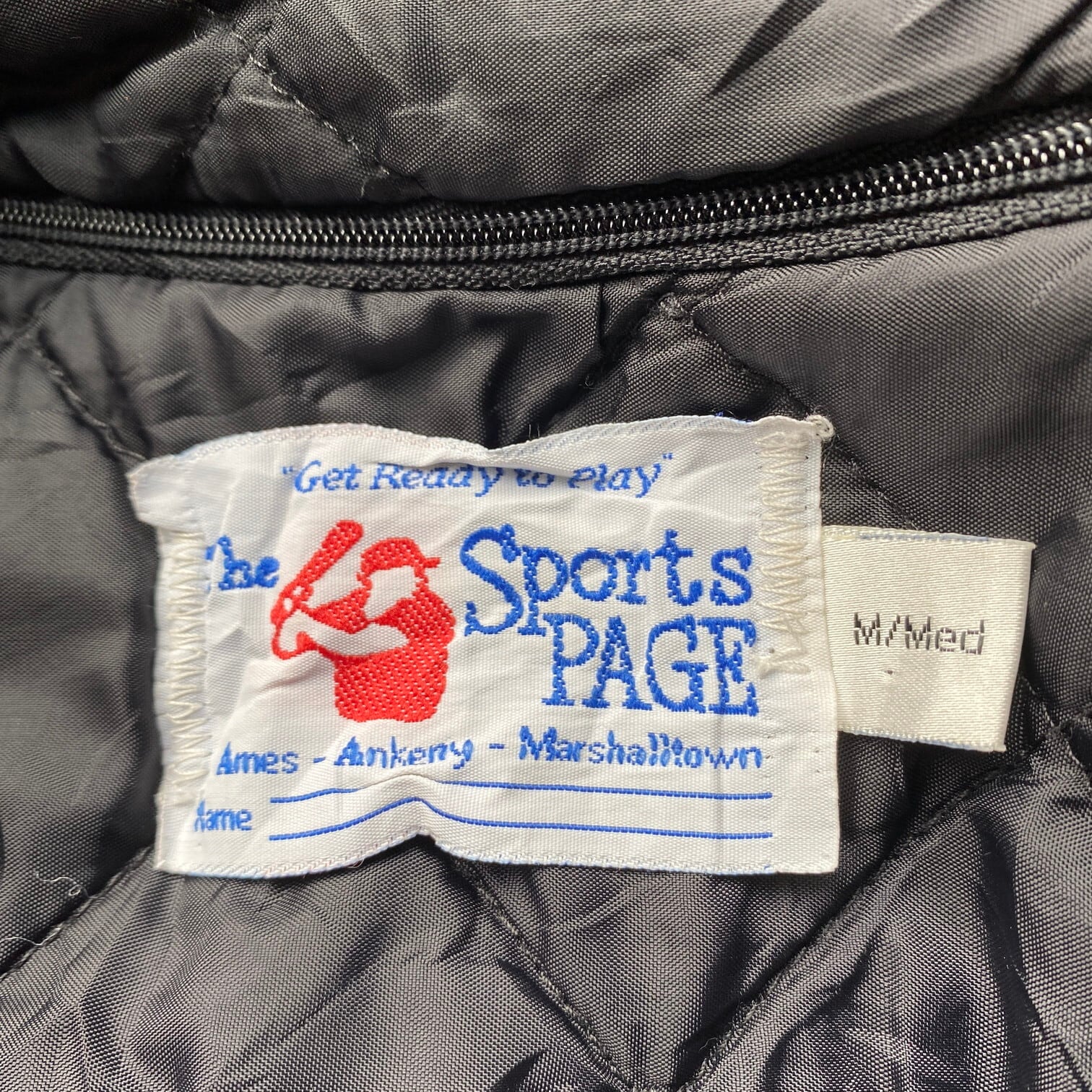 90年代 The Sports PAGE ワッペン 刺? 袖レザー ウールスタジャン ...