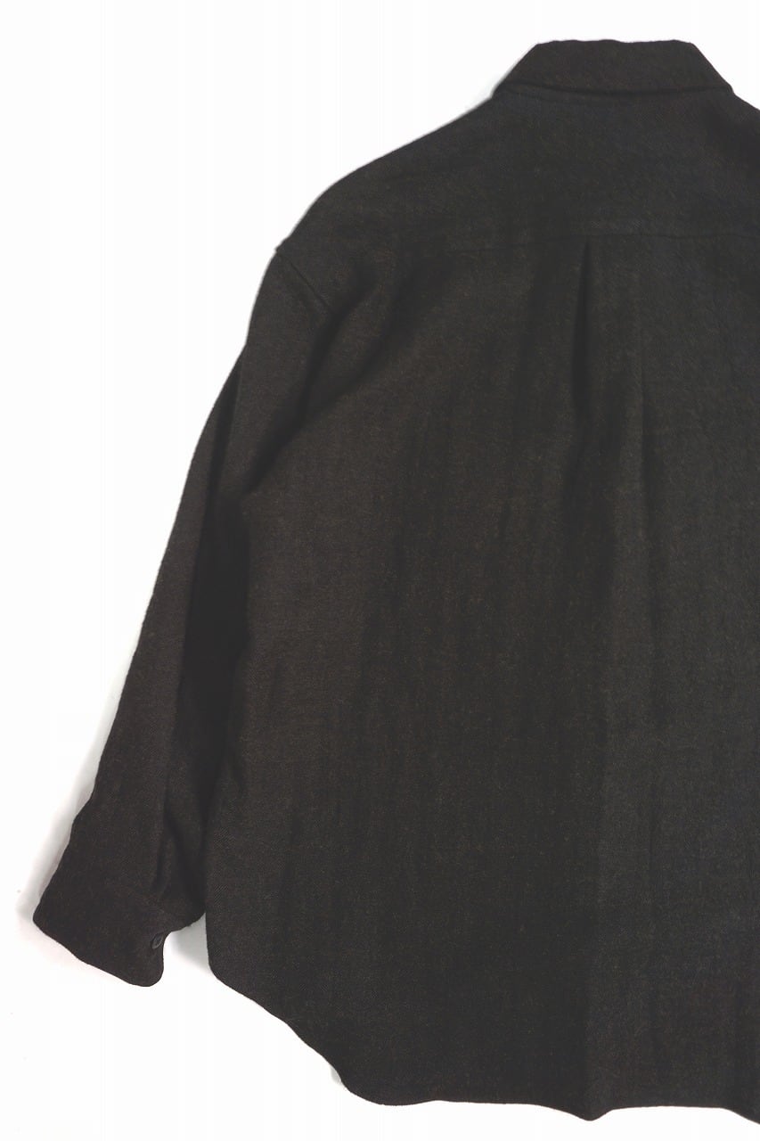 Linen Wool Herringbone L/S Shirt