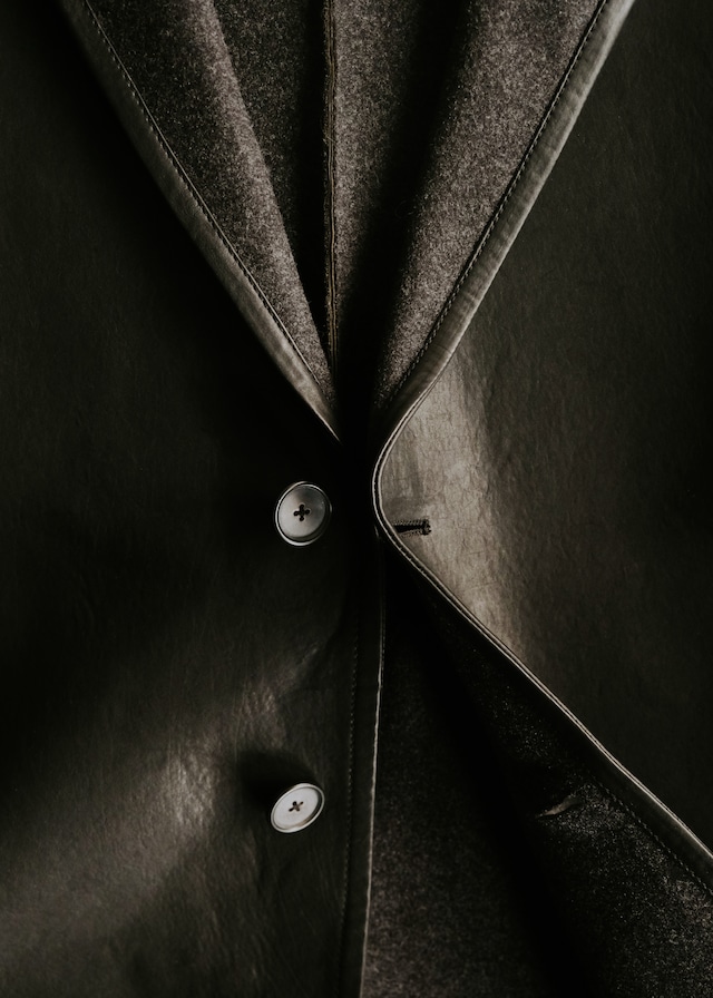 00's JIL SANDER leather chesterfield coat