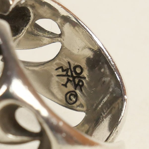 Size【18号】 TENDERLOIN テンダーロイン SKULL RING SILVER ボルネオ